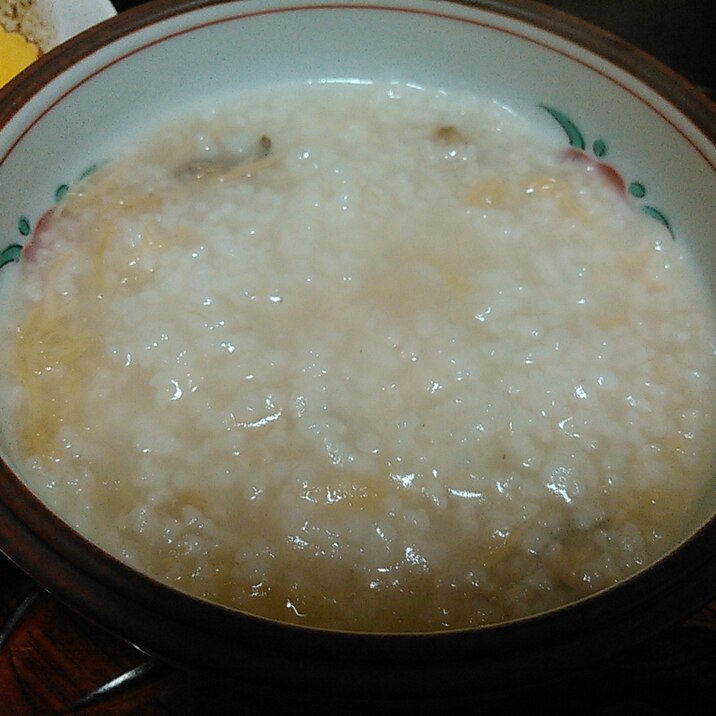 ほたて缶で雑炊